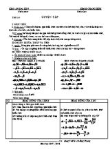 Giáo án Đại số Lớp 9 - Tiết 14 Luyện tập - Năm học 2017-2018 - Phạm Quang Huy